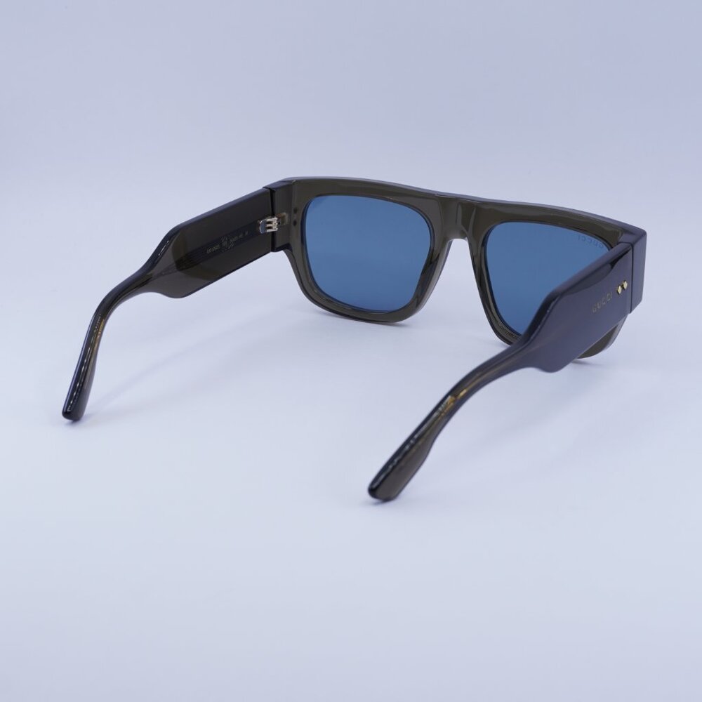 🕶️ New Gucci GG1262S 003 Sunglasses - Grey Frame, Blue Lenses - Picture 11 of 12